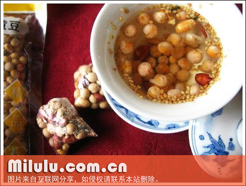 姜盐芝麻豆子茶